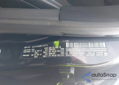 2018 Alfa Romeo Stelvio Quadrifoglio Awd from USA, damaged, VIN ZASFAKEV6J7C22226